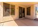 Covered patio area with concrete flooring and view to the backyard at 2732 E Tyson St, Chandler, AZ 85225