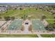 Aerial view of the community park with sports fields and basketball courts at 30263 W Crittenden Ln, Buckeye, AZ 85396