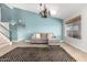 Comfortable living room with vaulted ceilings, a large window, and plush seating at 4304 N Ranier --, Mesa, AZ 85215
