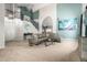 Spacious living room with carpet, staircase, and a comfortable gray sectional couch at 4304 N Ranier --, Mesa, AZ 85215