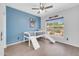 bedroom with a climbing frame and slide attached to the bunk bed, with large window view at 5283 W Dublin Ct, Chandler, AZ 85226