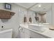 Beautiful bathroom featuring a modern sink and vanity area, with a large mirror at 6885 E Cochise Rd # 127, Paradise Valley, AZ 85253