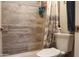 Updated bathroom with a tiled shower and a shower curtain at 6885 E Cochise Rd # 127, Paradise Valley, AZ 85253