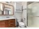 Functional bathroom offers a single sink vanity, toilet, and enclosed shower space at 6902 E Cypress St, Scottsdale, AZ 85257