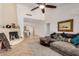 Inviting living room with fireplace, comfortable seating, and stylish decor for relaxing gatherings at 7921 E Bonita Dr, Scottsdale, AZ 85250