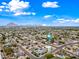 Residential neighborhood aerial view of the home with swimming pools and mountain views at 8544 E Heatherbrae Dr, Scottsdale, AZ 85251