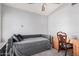 Bedroom featuring carpet, desk and daybed, and a ceiling fan at 9414 S La Rosa Dr, Tempe, AZ 85284