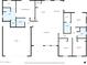 This is the floor plan of the house with layout and approximate dimensions at 11798 S 216Th Ave, Buckeye, AZ 85326