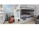 Comfortable bedroom includes a bunk bed and bright blue decor at 1429 E Lowell Ave, Gilbert, AZ 85295