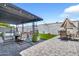 Inviting backyard patio with covered seating areas, lush artificial turf, and a glimpse of the pool at 1914 W Onza Ave, Mesa, AZ 85202