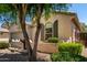 Exterior view of a one-story home with desert landscaping and a mature shade tree in the front yard at 21059 E Pickett St, Queen Creek, AZ 85142