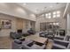 Elegant lobby with inviting gray sofas and a cozy fireplace at 2302 N Central Ave # 206, Phoenix, AZ 85004