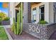 Home's brick house number and succulent plant design at front entrance at 306 W Culver St, Phoenix, AZ 85003
