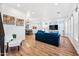 Bright and airy living room with recessed lights and wood floors at 306 W Culver St, Phoenix, AZ 85003