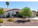 Beautiful one-story home with a landscaped front yard and mature trees at 4335 E Enrose St, Mesa, AZ 85205