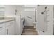 Combined laundry room/bathroom features a walk-in shower and convenient laundry machines at 535 S Alma School Rd # 17, Mesa, AZ 85210