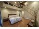 View of a large main bedroom featuring wood floors, neutral tones, and high ceilings at 6408 E Gary Rd, Scottsdale, AZ 85254