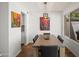 Modern dining room with contemporary lighting and stylish decor at 7630 E Pasadena Ave, Scottsdale, AZ 85250
