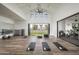 Community fitness center with yoga mats and views of the mountains at 11300 N Casa Dega Dr # 1090, Surprise, AZ 85388