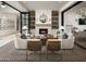 Inviting living room with a cozy fireplace, comfortable seating, and stylish decor at 11300 N Casa Dega Dr # 1090, Surprise, AZ 85388