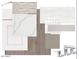 Sample board showing a variety of interior design materials including flooring, tile, and countertops at 11300 N Casa Dega Dr # 1090, Surprise, AZ 85388