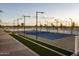 Well-maintained tennis court with professional lighting and manicured landscaping for recreational enjoyment at 11300 N Casa Dega Dr # 1090, Surprise, AZ 85388