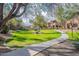 Lush green community green area with sidewalks for leisurely strolls at 11500 E Cochise Dr # 2088, Scottsdale, AZ 85259