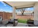 A lovely covered back porch provides ample space for comfortable seating and scenic views at 16636 S 22Nd St, Phoenix, AZ 85048