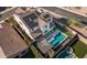 Aerial view of a private residence showcasing a pool, solar panels, and well-manicured landscaping at 2915 W Night Owl Ln, Phoenix, AZ 85085