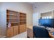 Office space with built in bookshelves and desk at 31017 N 41St Pl, Cave Creek, AZ 85331