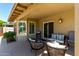 Covered patio with comfortable seating at 4316 E Janice Way, Phoenix, AZ 85032
