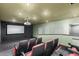 Private home theater with comfortable seating, a large screen, and a projector for entertainment at 4750 N Central Ave # G3, Phoenix, AZ 85012