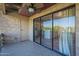 Balcony featuring sliding glass doors offers community views at 4950 N Miller Rd # 233, Scottsdale, AZ 85251
