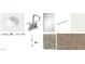 Bathroom finishes featuring vanity top and sink, faucet, cabinet, cabinet hardware, bath hardware, tile and wood floor at 9532 W Parkway Dr, Tolleson, AZ 85353