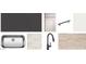 Sample materials include granite countertop, cabinet, black hardware, sink, tile, and faucet at 9544 W Parkway Dr, Tolleson, AZ 85353