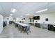 A spacious meeting room with tables, chairs, and TVs ideal for gatherings at 111 S Greenfield Rd # 244, Mesa, AZ 85206
