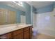 Full bathroom featuring a shower and tub, a toilet, and a vanity with a sink at 19321 N Tara Lane Ln, Maricopa, AZ 85138