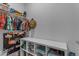 Well-organized closet with hanging clothes, toy storage, and ample shelving at 2148 W Angelo Way, San Tan Valley, AZ 85144