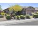 Beautifully landscaped front yard with mature bushes and trees in a well-maintained residential setting at 21539 N 72Nd Pl, Scottsdale, AZ 85255