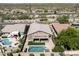 Aerial view featuring a private pool and a covered patio, perfect for outdoor entertaining at 21539 N 72Nd Pl, Scottsdale, AZ 85255