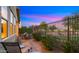 Paver patio with table and view of sunset at 3277 E Meadowview Dr, Gilbert, AZ 85298