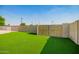 Fenced backyard featuring well-maintained artificial grass for easy upkeep at 3901 W Augusta Ave, Phoenix, AZ 85051