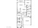 Layout featuring four bedrooms, two bathrooms, kitchen, great room, and a two-car garage at 46422 W Lander Ln, Maricopa, AZ 85139