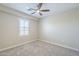 Minimalist bedroom with plush carpeting, a ceiling fan, and bright natural light at 4700 S Fulton Ranch Blvd # 62, Chandler, AZ 85248