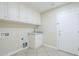 The laundry room has ample cabinet space and a utility sink at 4700 S Fulton Ranch Blvd # 62, Chandler, AZ 85248