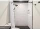 Bathroom featuring updated shower with sleek, modern fixtures and stylish tile at 4701 N 68Th St # 214, Scottsdale, AZ 85251