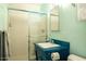 Cozy bathroom with a unique vanity, shower, and all necessities for a comfortable and clean space at 6936 E 4Th St # 5, Scottsdale, AZ 85251