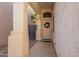 Inviting front entrance with a charming wreath and welcoming mat at 7227 E Kramer St, Mesa, AZ 85207