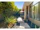Serene backyard featuring desert landscaping, a stone pathway, and lush green trees at 742 W Puget Ave, Phoenix, AZ 85021