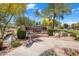 Community sign for 'Coventry at The Park' featuring desert landscaping at 7758 E Nestling Way, Scottsdale, AZ 85255